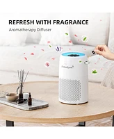 AromaRoom Air Purifiers for Bedroom, H13 Hepa Air Purifier for Home with Fragrance Sponge, Portable Air Cleaner for Smoke, Allergies, Pet Hair Dander,