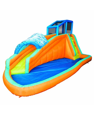 Banzai Surf Rider Kids Inflatable Outdoor Aqua Lagoon Water Slide Splash Park