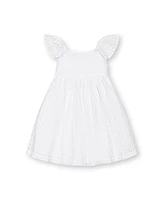 Hope & Henry Toddler Girls Flutter Sleeve Eyelet Dress