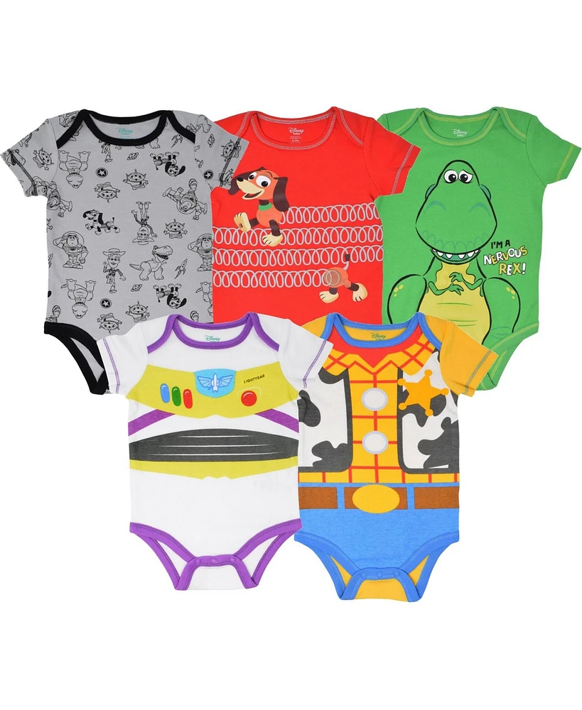 Toy Story Baby Boys 5 Pack Bodysuits