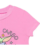 The Mandalorian Girls Yoda T-Shirt Shorts and Scrunchie 3 Piece Outfit Set