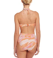Lascana Women's Zebra Print Bandeau Bikini Swimsuit Top
