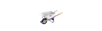 Bon 34-233 Barrow - Steel Tray - 6 Cubic Feet - Single Flat Free Tire - Wood Handle