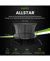Allstar 12' Trampoline for Kids Outdoor Backyard Play Equipment w/ Net & Ladder