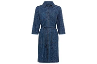 Olsen Women's Paisley Denim Shirt Dress
