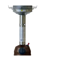 Compact 11000 Btu Propane Patio Heater with Cylindrical Pole for Tables