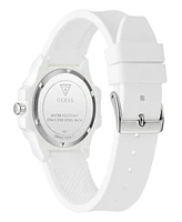 Guess Women's Analog White Silicone Watch, 34mm