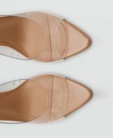 Mango Women's Vinyl Panel Heeled Shoes