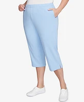 Ruby Rd. Plus Elastic Waist Pull-On French Terry Capri Pants
