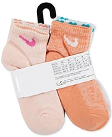 Nike Little Girls Wild Flower Ankle Socks, 6 Pack