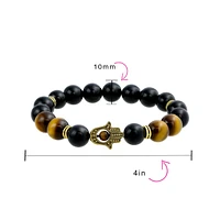 Bling Jewelry Talisman Amulet Stretch Bracelet with Stones and Hamsa Hand Charm
