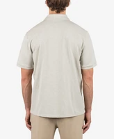 Hurley Men's Printed Stripe Slub Short Sleeve Polo Shirt