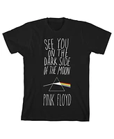 Pink Floyd Boys Dark Side Of The Moon Youth Black Graphic Tee-xl