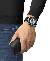 Tissot Men's Swiss Automatic Chronograph T-Race MotoGP Black Silicone Strap Watch 45mm