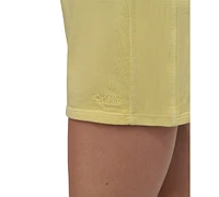 Dkny Sport Women's Embroidered Logo Smocked 4" Shorts