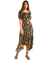 Vince Camuto Women's Printed Off-The-Shoulder Dress