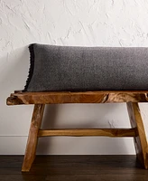 Oake Fringe Lumbar Decorative Pillow, 14" x 36", Exclusively at Macy's