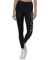 Dkny Sport Women's Exploded-Logo Stretch 7/8 Leggings