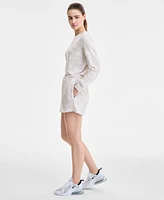 Nike Women's Printed Mid-Rise Pull-On Terry Shorts