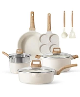 Carote 11 Pcs Pots and Pans Set, Nonstick Cookware Set, Kitchen Cooking Set with Lid and Utensil, Frying Pans & Saucepans