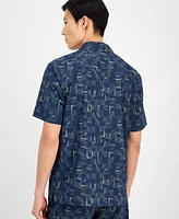 Alfani Men's Abstract Print Shirt, Exclusively at Macy's