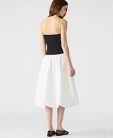 Steve Madden Women's Oliver Mixed-Media Bubble-Hem Dress