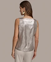 Donna Karan New York Women's Metallic Scoop-Neck Tank Top
