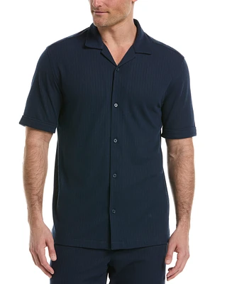 Cubavera Men's Textured Sweater Knit Button Front Shirt