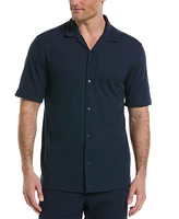 Cubavera Men's Textured Sweater Knit Button Front Shirt