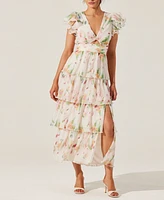 Astr the Label Women's Emporia Floral Print Tiered Maxi Dress