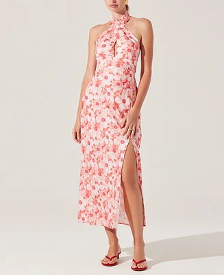 Astr the Label Women's Marissa Floral Print Halter Midi Dress
