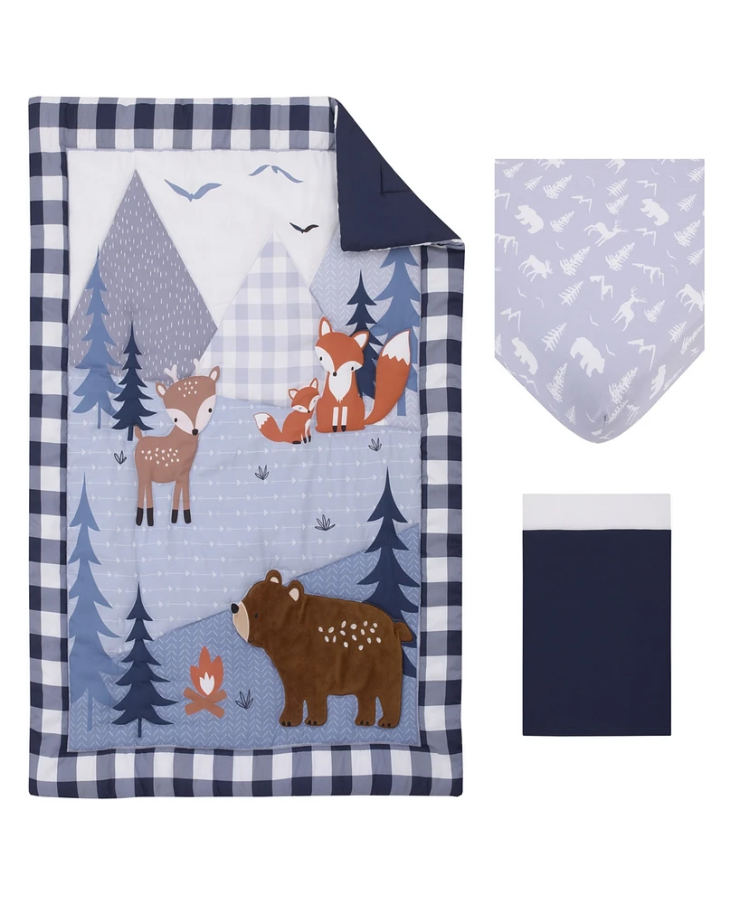 Little Love by NoJo National Park Buffalo Check 3-Pc. Quilt Set, Crib