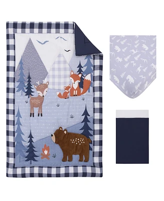 Little Love by NoJo National Park Buffalo Check 3-Pc. Quilt Set, Crib