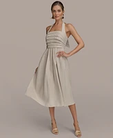 Donna Karan New York Women's Tie-Back Midi Dress