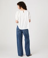 French Connection Women's Alexis Cotton Puff-Sleeve Top