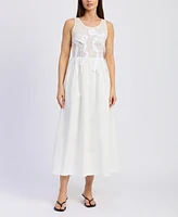 En Saison Women's Denver Mixed-Media Midi Dress
