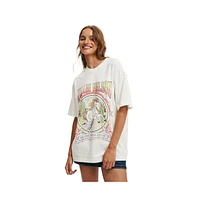 Cotton On Women's The Lcn Music Boxy Graphic Tee