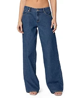 Edikted Women's Lacey Pocket Low Rise Jeans