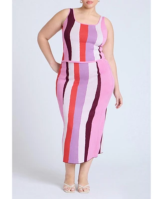 Eloquii Plus Intarsia Square Neck Tank