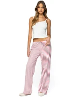 Edikted Women's Laken Mixed Striped Pants