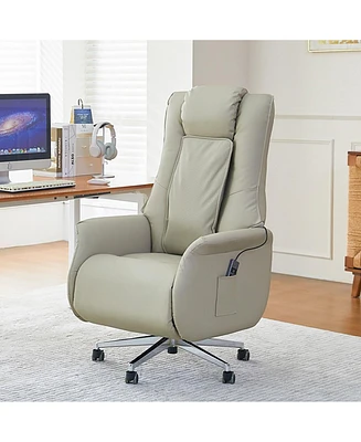 Office Chair with Foot Rest Automatic Executive Comfy Office Chair, Electric Recliner Chair, High-Back Power Office Chair, Ergonomic Office Chair w/Fo