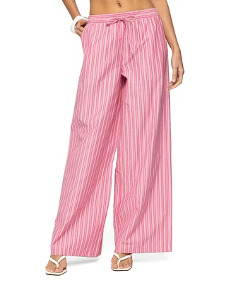 Edikted Women's Maggy Striped Wide Leg Pants