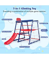 Multi-Function 7-in-1 Metal Climbing Set for Kids Ages 3 to 7 Years