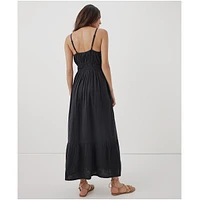 Pact Women's Organic Cotton Coastal Double Gauze Cami Maxi Dress