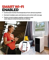 Honeywell 13,500 Btu Slim & Smart WiFi Portable Ac with Fan, Dehumidifier, Alexa/Google Home Voice Control – Cools Up to 660 Sq. Ft., HX4CESVWG