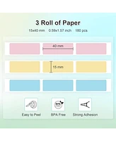 Nelko Genuine P21 Label Maker Tape, Adapted Label Print Paper, 14x40mm (0.55"x1.57"), Standard Laminated Office Labeling Tape Replacement, Multipurpos