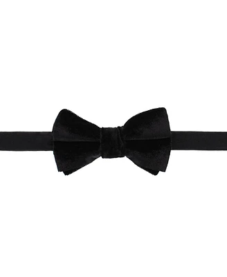 Trafalgar Men's Poirot Velvet Solid Colored Bow Tie