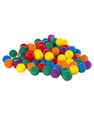 Intex Set of 100 Plastic Fun Balls for Ball Pits and Bounce Houses, Multi-Colored