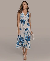 Donna Karan New York Women's V-Neck High-Low Dress