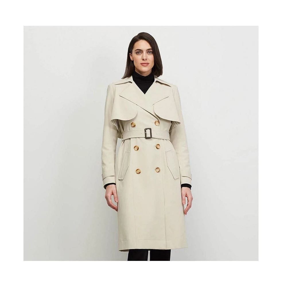Carlisle Women's Beige Water-Repellent Tricot Trench Coat Shrimpton
